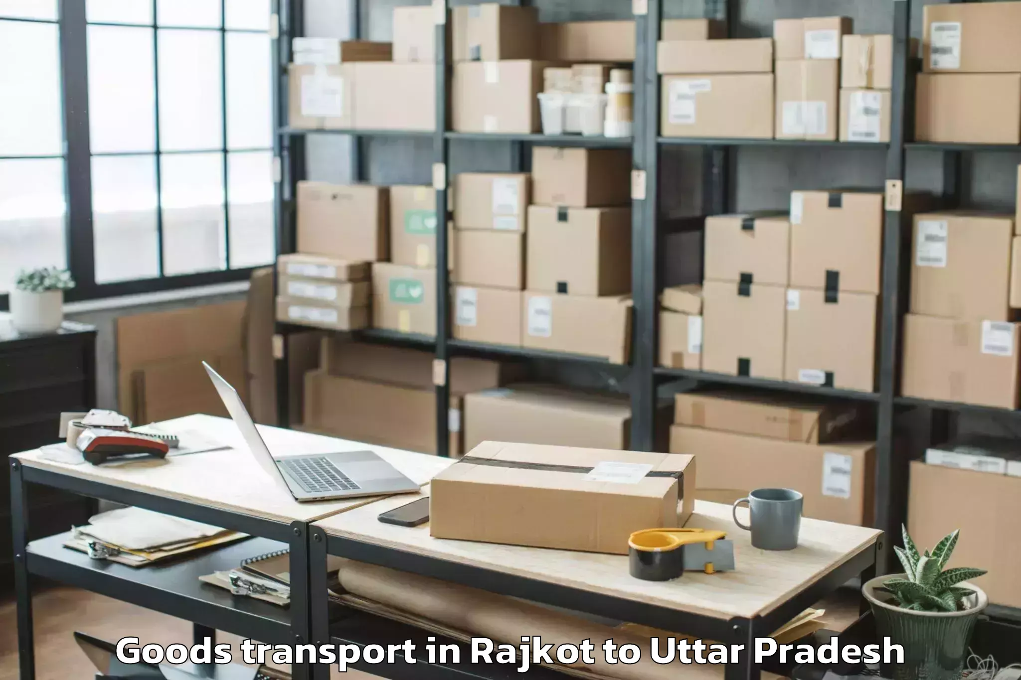 Book Rajkot to Gabhana Goods Transport Online